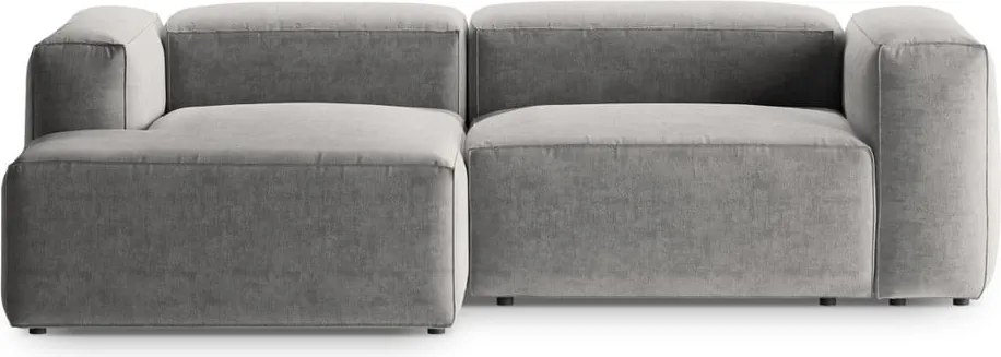 Divano angolare grigio chiaro (con penisola a sinistra/con chaise lounge) Bergamo – Cosmopolitan Design