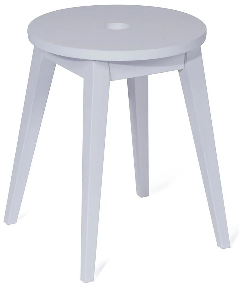 Sgabello in legno di gomma bianco Club - Bonami Essentials