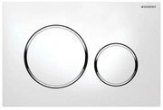 Geberit placca di comando Sigma 20 doppio tasto bianco/cromo