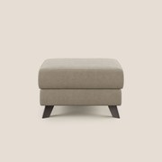 Moon Pouf contenitore e piedini alti in tessuto morbido impermeabile T02 beige X