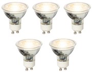 Set di 5 lampadine LED GU10 dimmerabili 4W 300 lm 2700K
