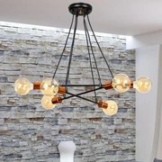 Lampadario a Sospensione BRAVO 6 BLACK