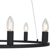 Lampada a sospensione smart nera a 7 luci con WiFi C35 - Knight