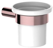Bicchiere da bagno porta spazzolini Si 90501  L 7.8 x H 9 in ceramica rame spazzolato
