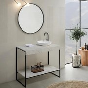 Mobile da bagno sotto lavabo Alec bianco L 80 x H 65 x P 48.5 cm, lavabo non incluso