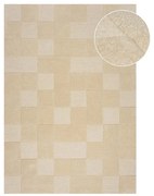 Tappeto in lana beige 200x290 cm Checkerboard - Flair Rugs