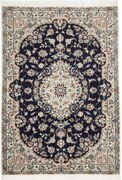 Nain Tappeto persiano 120x90 Blu (Iran) Annodato A Mano