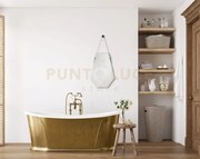 Emma specchio sfaccettato cornice da appendere 48,5x66cm bordo oro