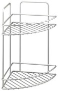 Mensola da bagno angolare a parete con due piani Refl - Metaltex