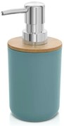 Dispenser sapone da appoggio acquamarina in abs e bambù Surf