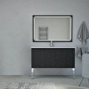 Mobile da bagno a terra Denver 120 cm finitura Grafite con specchio led touch