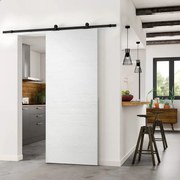 Porta scorrevole Mast in mdf bianco, L 93 x H 212 cm, con binario Retro Reversibile