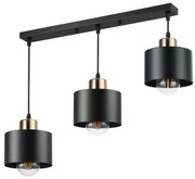 Lampadario a sospensione con filo 3xE27/35W/230V nero/oro