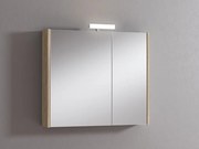 Pensile con luce Akira rovere nabucco L 80 x H 70 x P 15.5 cm