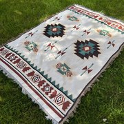 Coperta da picnic in stile BOHO con motivo azteco 130 x 180 cm