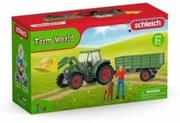 Statuetta Articolata Schleich Tracteur avec remorque