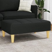 Poggiapiedi Nero 77x55x31 Cm İn Tessuto /