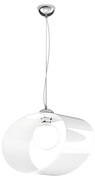 Sospensione Moderna Lap Metallo E Vetro Bianco 1 Luce E27 42Cm