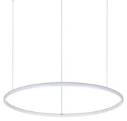 Sospensione Moderna Hulahoop Alluminio-Plastiche Bianco 1 Luce 31W 3000K D61Cm