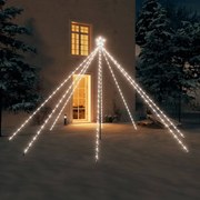 Luci Albero di Natale Interni Esterni con LED Multicolori e Bianco Freddo, Bianco Freddo / 576LED / 3,6m