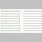 Cancello automatico battente ALBA Maia120-40 in alluminio, apertura centrale, L 300 x H 190 cm, di colore bianco