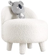 Poltrona per bambini PIXI, diametro 46 cm, bianca