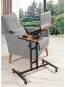 Tavolo regolabile GLEN 87x67 cm marrone/nero