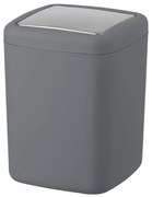 WENKO 23979100 - Pattumiera BARCELONA 15x20 cm antracite/cromo lucido