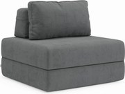 Rift poltrona letto con materasso alto 24 cm e memory foam - schienale mobile e tessuto smacchiabile T31
