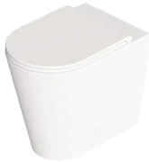 Wc a Terra Senza Brida Alice Ceramica "Hide Round" Bianco Opaco