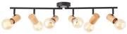 Brilliant - Lampada con 6 faretti KERRY 6xE27/40W/230V nero/bambù