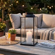 CAROLINE - lanterna in vetro e acciaio