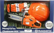 Husqvarna - motosega giocattolo regalo bambino con guanti e casco lavoro