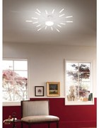 Plafoniera LED design Sole, bianco, luce con 3 temperature di colore dimmerabile NOVECENTO