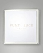 Oban plafoniera bianca attacco e27 l.30x30cm c/sensore 2 luci