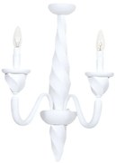 Applique In Legno Classico Bianco Opaco 2 Luci Coromorano