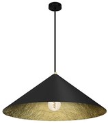 Lampadario a sospensione con filo FUJI 1xE27/60W/230V diametro 50 cm nero/oro