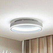 Lindby Smart LED plafoniera Yasmen, bianco, metallo, CCT, Tuya