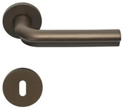 Maniglia su rosetta con bocchetta tonda FORMANI  Eclipse DR100 in inox bronzo satinato