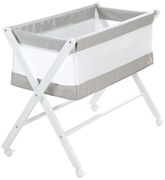 Culla pieghevole bianca su ruote 90x45 cm - Roba