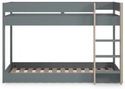 Letto da bambini a castello verde polveroso con rete inclusa 90x190 cm Angel – Marckeric