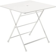 Tavolo da pranzo per giardino Cassis OASI BY EMU struttura e superficie in acciaio bianco per 4 persone 76x76cm