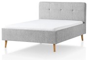 Letto matrimoniale imbottito grigio chiaro rete non inclusa 140x200 cm Smart – Meise Möbel