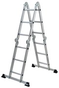 Scala multiposizione GIERRE Multipla  in alluminio portata massima 150 kg EN131-4 per lavori fino a 3.95 m
