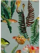 Coordonne Carta da parati Bank of Fish - Cyan