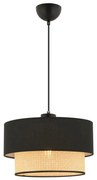 Lampadario a sospensione con cavo ECHO 1xE27/60W/230V nero/beige