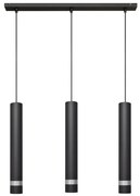 Lampadario LED a sospensione con filo TUBA 3xGU10/4,8W/230V nero/cromo