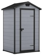 Casetta da giardino KETER Exclusive in polipropilene grigio con porta battente semplice, superficie interna 0.97 m² e spessore parete 16 mm