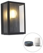 Lampada da parete per esterni intelligente nera 25,5 incl. WiFi A60 IP44 - Rotterdam