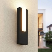 Applique da esterni a LED Virgalia Lucande, Nero, Alluminio, Moderno, Applique LED da esterni